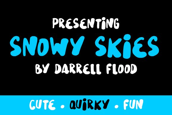 Snowy Skies Druh písma