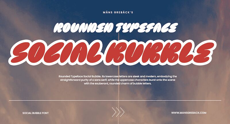 Social Bubble Druh písma