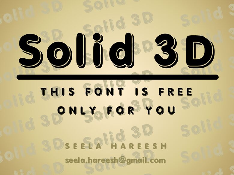 Solid 3d Font
