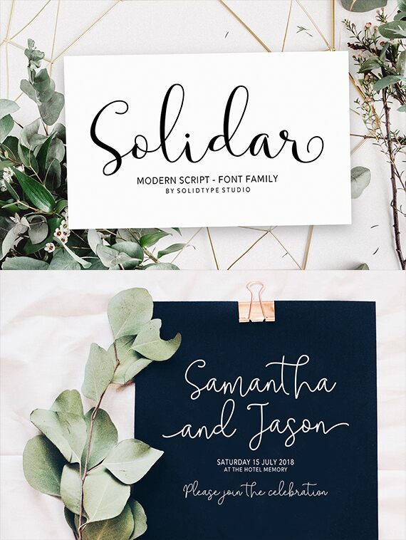 Solidar Monoline Schriftart