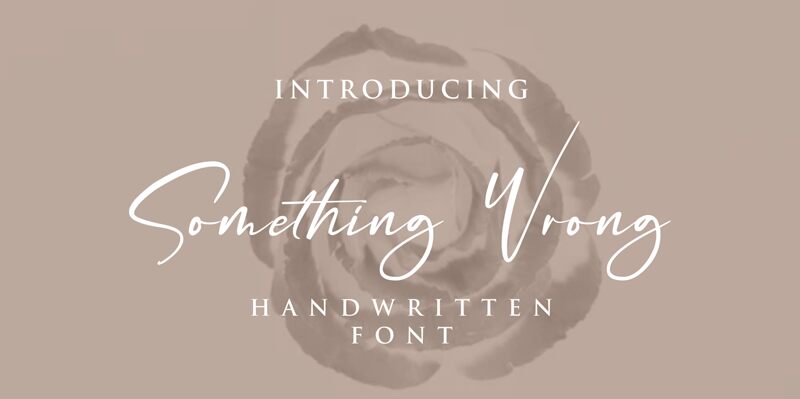 Something Wrong Font