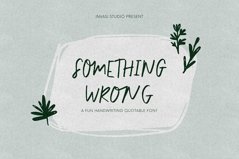 Something Wrong Schriftart