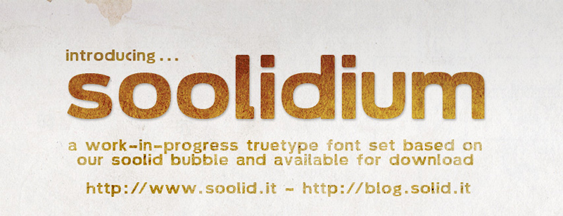 Soolidium Druh písma