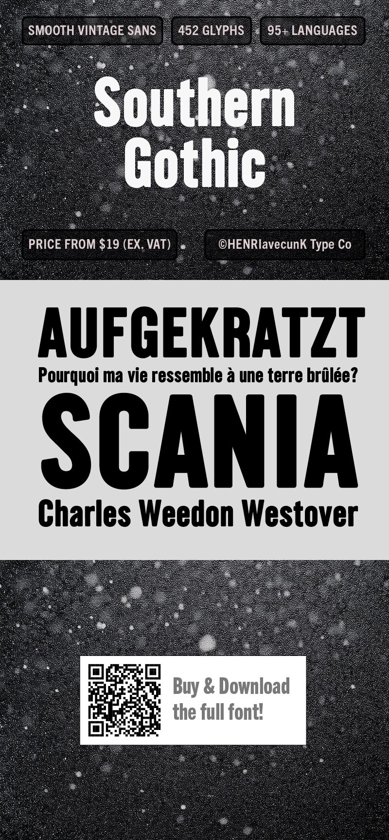 Southern Gothic Druh písma