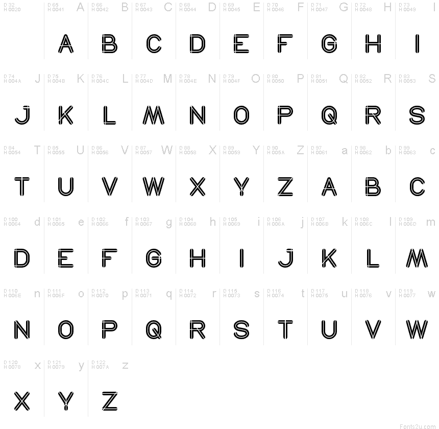 Latin de base - Table de caractères