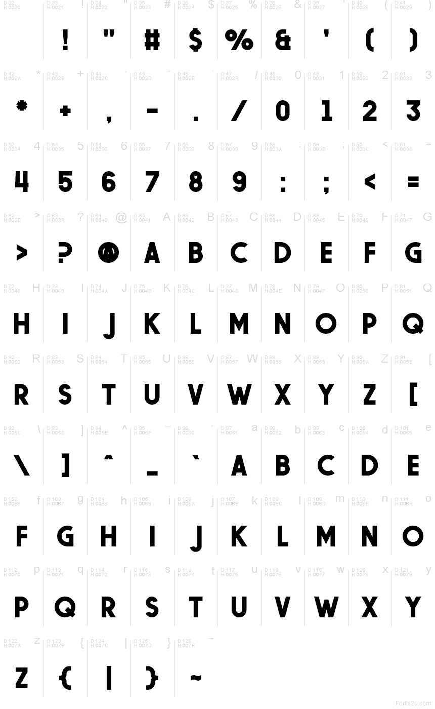 Latin de base - Table de caractères