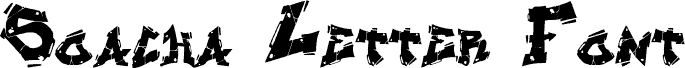 Preview of the Soacha Letter Font Regular font