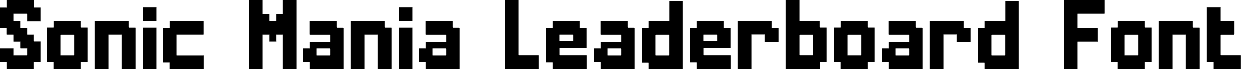 Anteprima del carattere Sonic Mania Leaderboard Font Regular