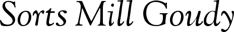 Sorts Mill Goudy Italic