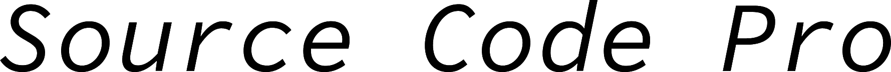 Source Code Pro Italic font