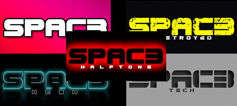 Spac3 Schriftart