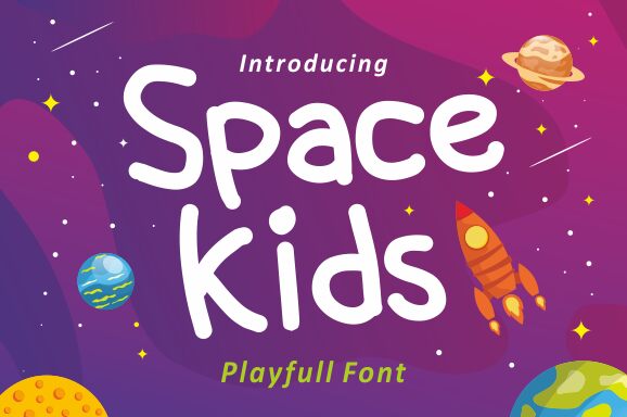 Space kids Schriftart