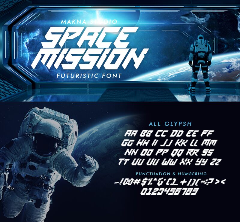 SPACE MISSION Czcionka