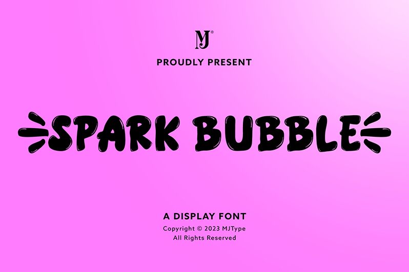 SPARK BUBBLE Czcionka