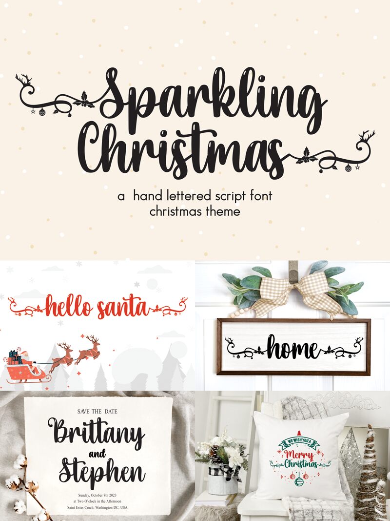 Sparkling Christmas Schriftart
