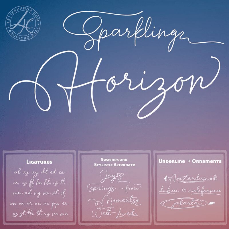 Sparkling Horizon الخط 