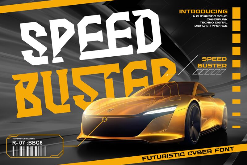 Speed Buster — Presentación de la fuente