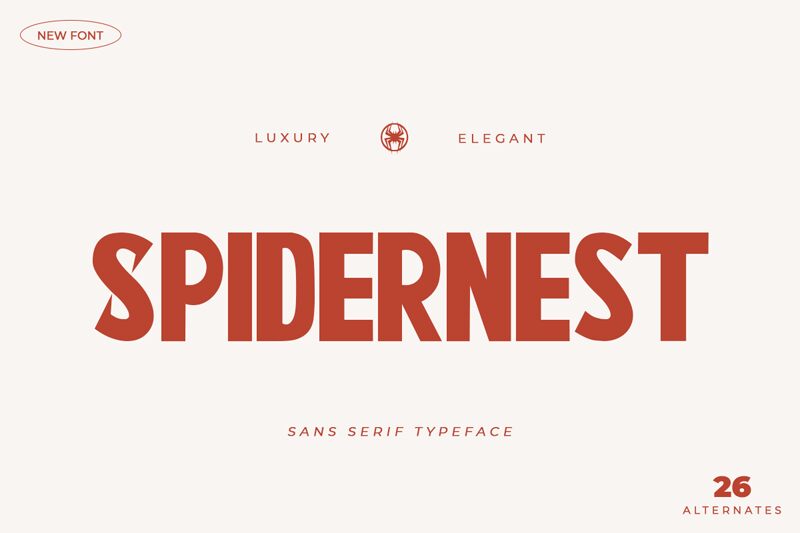 SPIDER NEST Druh písma