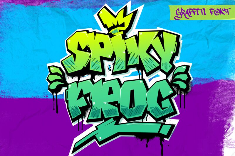 Spiky Frog Graffiti Carattere