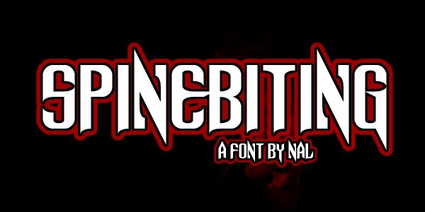 Spinebiting Schriftart