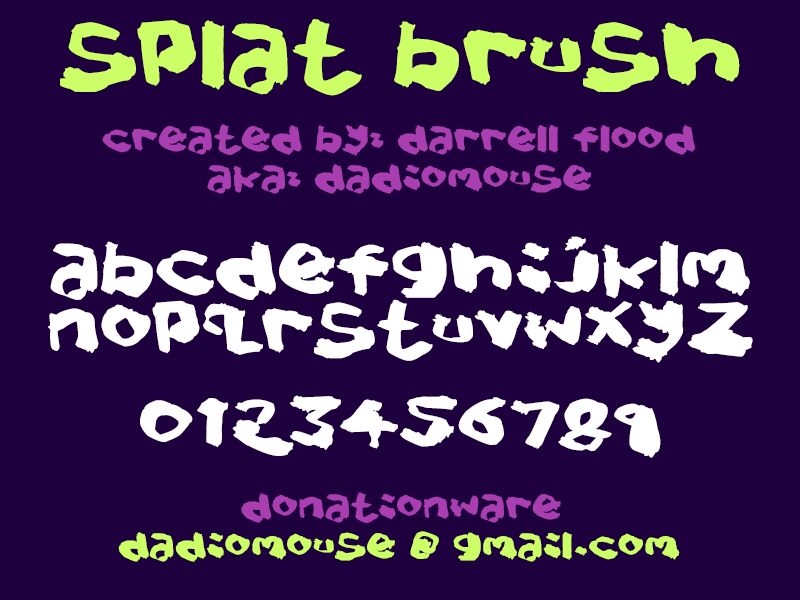 Splat Brush 字体