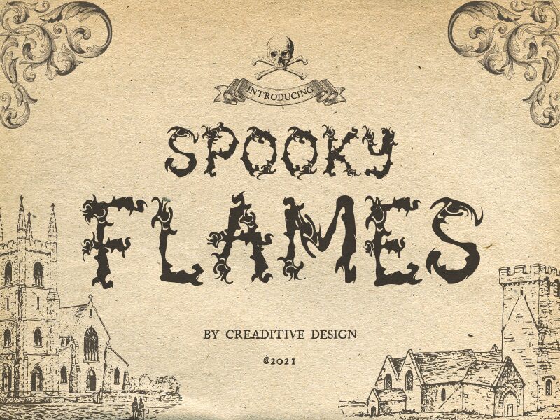 Spooky Flames Czcionka