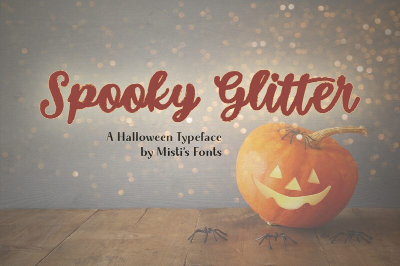 Spooky Glitter Schriftart