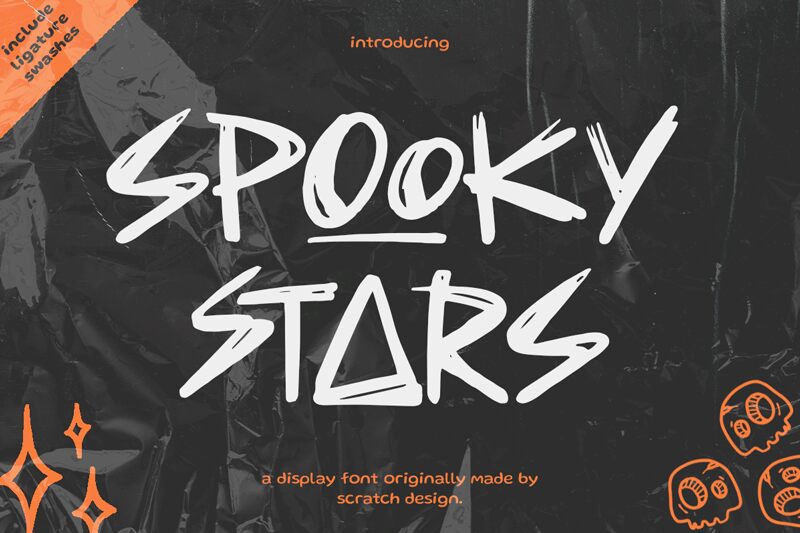 Spooky Stars Schriftart