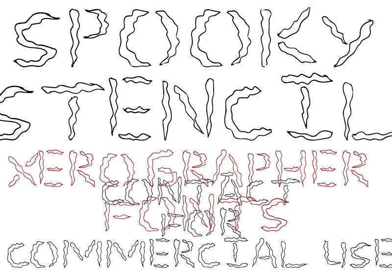 SpookyStencil Czcionka