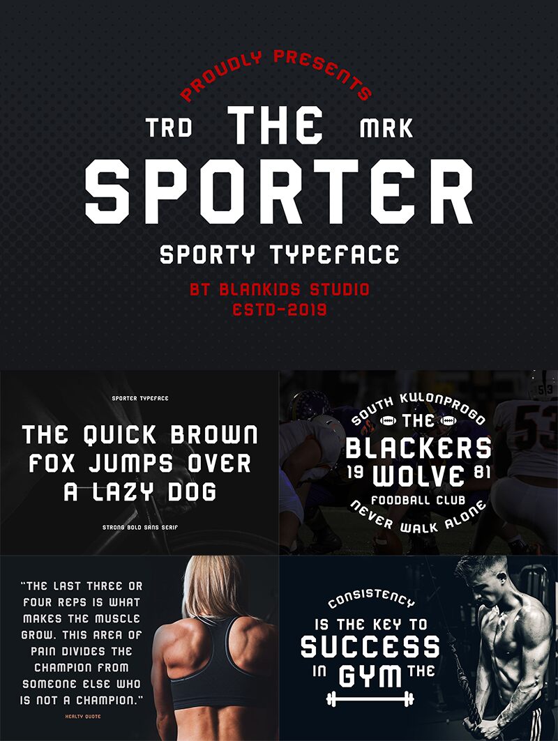 Sporter Druh písma