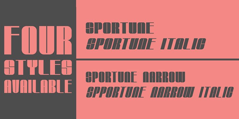 SPORTUNE Schriftart