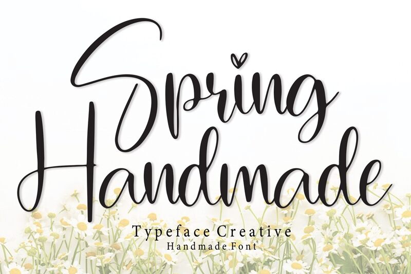 Spring Handmade Schriftart