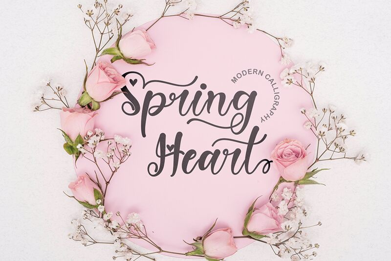 Spring Heart Czcionka