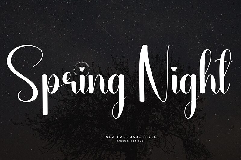 Spring Night Schriftart
