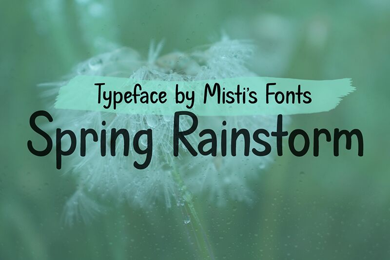 Spring Rainstorm Schriftart