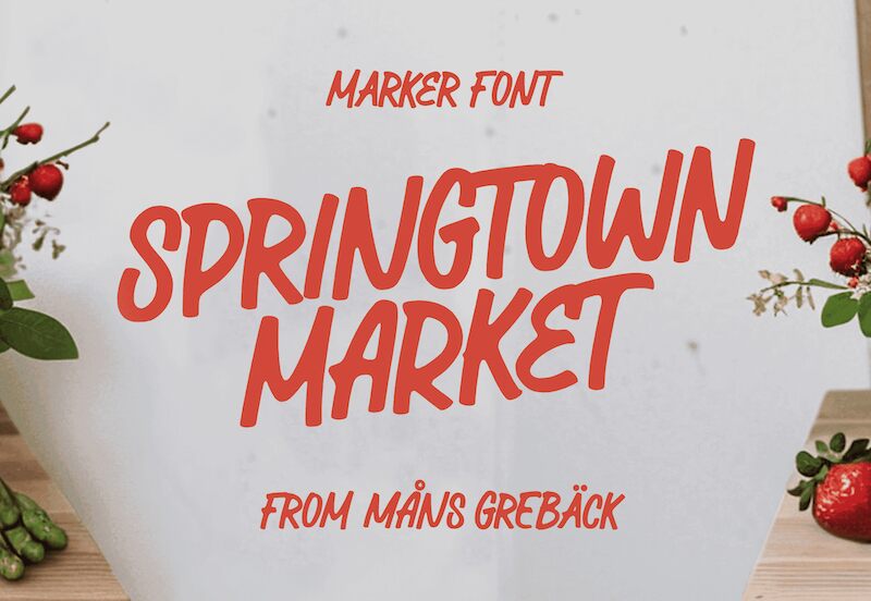 Springtown Market Carattere