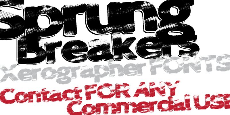 SprungBreakers Druh písma