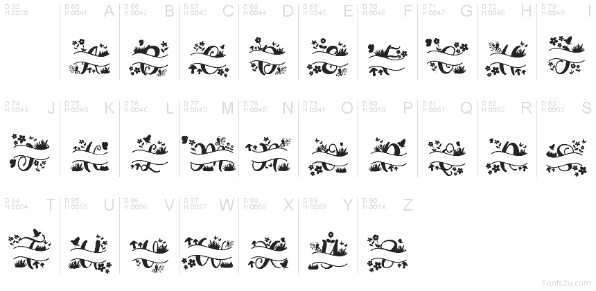Basis-Lateinisch - Zeichentabelle