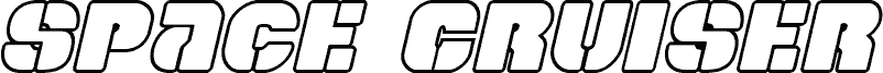 Space Cruiser Outline Italic
