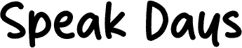 Speak Days font