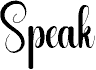 Preview of the Speak font