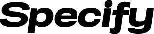 Specify PERSONAL Expanded Black Italic