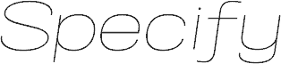 Specify PERSONAL Expanded Thin Italic