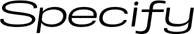 Specify PERSONAL Extraexpanded Medium Italic