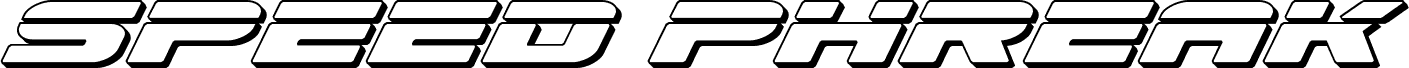 Speed Phreak 3D Italic