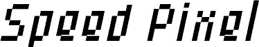 Preview of the Speed Pixel Italic font
