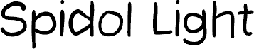 Spidol Light font