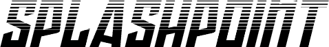 Ukážka písma Splashpoint Halftone Italic