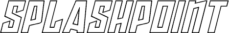 Ukážka písma Splashpoint Outline Italic