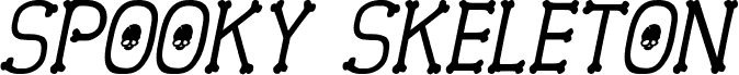 Spooky Skeleton Italic
